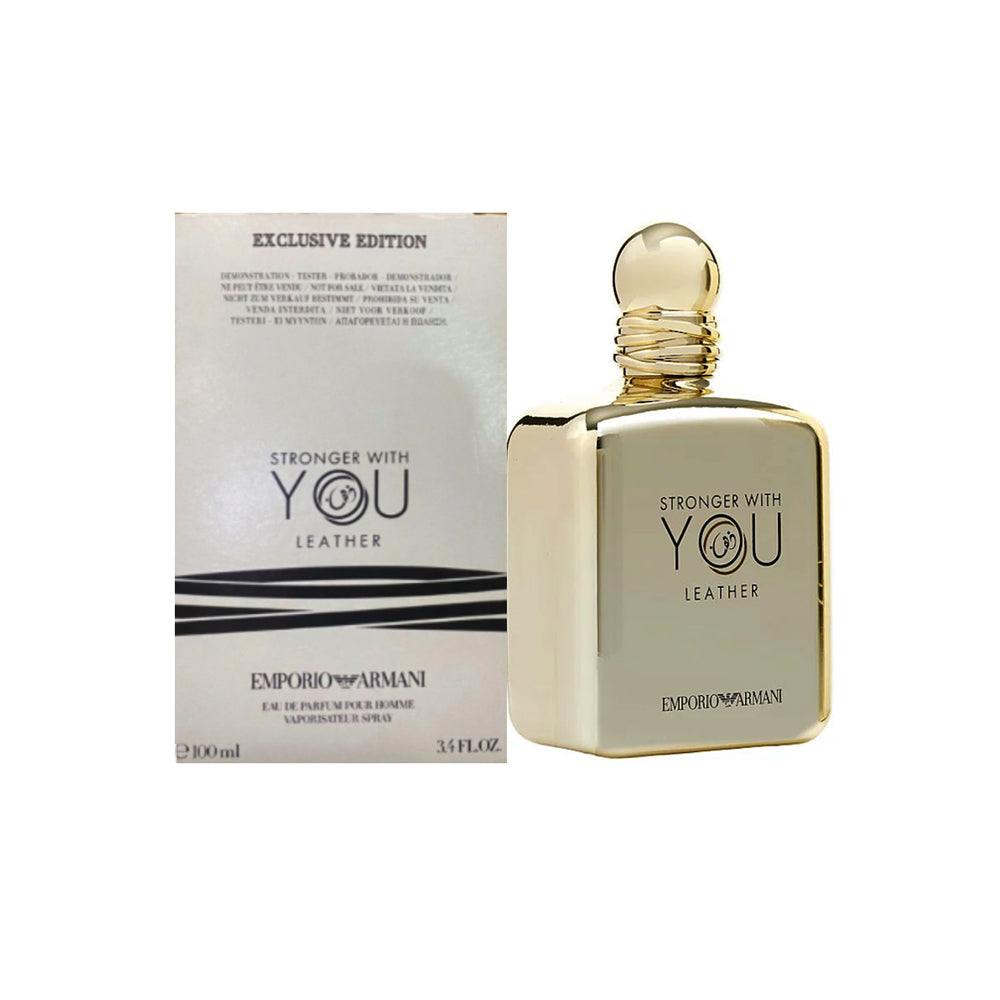 Emporio Armani Stronger With You Leather Pour Homme EDP Tester Box  Fragrance For Men, 100ml
